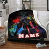 Transformers Fans Customize Text Blanket Cozy Personalized Blanket Ultra-Soft Suitable for Chair Office Office Chair Couch All-Season Use