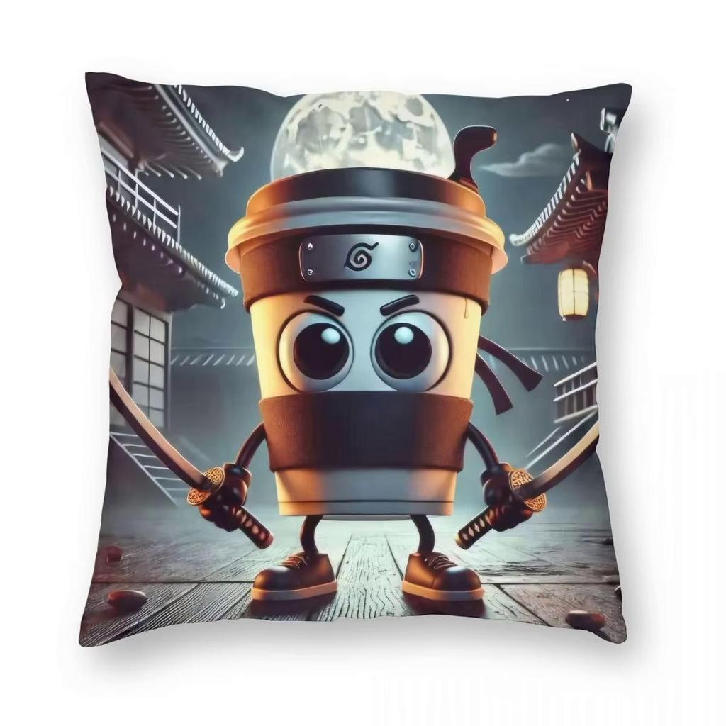 Tung Tung Tung Sahur Meme Italiano Brainrot Federa Stampa Poliestere Copricuscino Decorativo Copricuscino da Lancio
