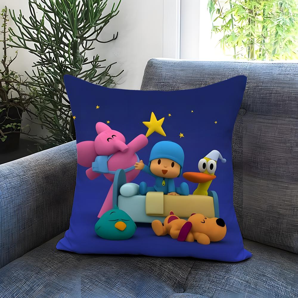 Hot P-PPocoyo Cushion Cover Comfortable Reversible Pillow Cover Ideal for Car Sofa Bedroom & Beyond