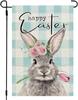 CROWNED BEAUTY Easter Garden Ag Bunny Plaid 12x18 Inch Double Sided Tulip Holiday Decoration for Outdoor Lawn Yard YYQ GGO