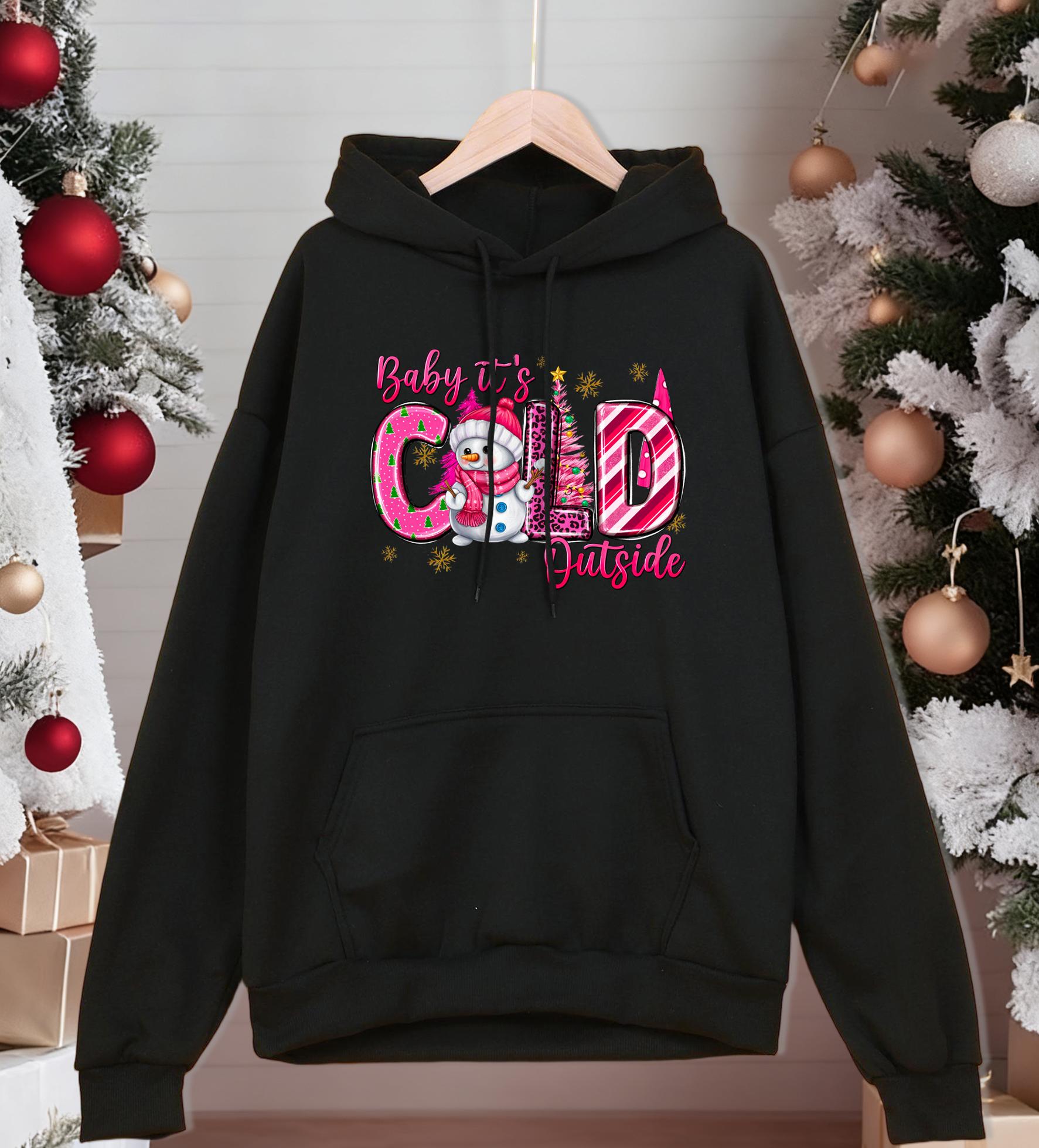 

Merry Christmas Cold Ourside Design Men Hoody Hip Hop Casual Hoodie Oversized All-Match Autumn Sportswear Street Fleece Hoodies 3XL