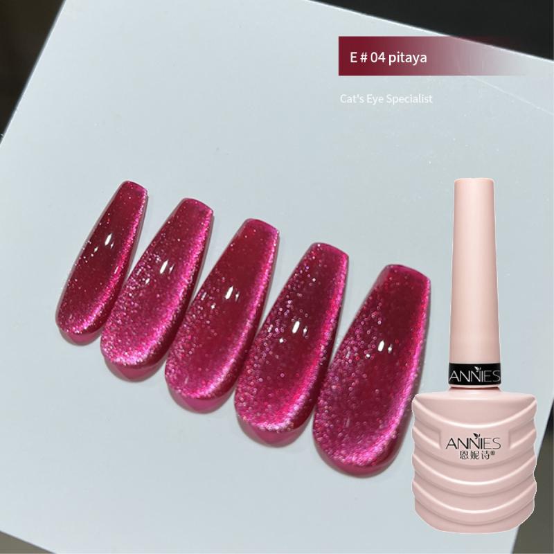 Kristall-Magnet-Katzenaugen-Gel-Nagellack, holografisch, reflektierend, glitzernd, UV-semipermanente Lacke, Maniküre, Nagelkunst