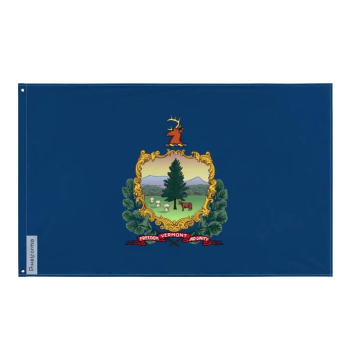 Drapeau Du Vermont – 90 X 150 Cm – Polyester Résistant – 2 Œillets En Métal – Usage Intérieur / Extérieur – Pixelforma