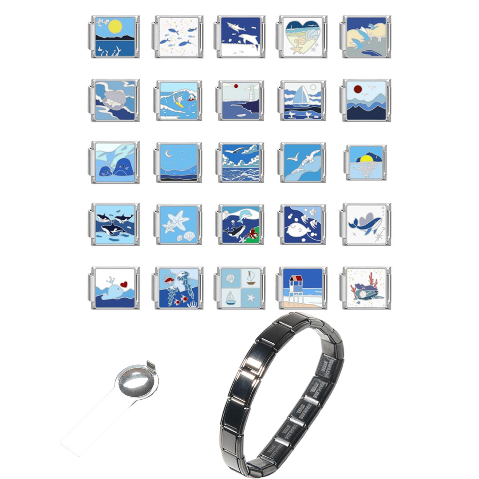 

Module Jewelry Findings Beads Bracelet Module Jewelry Making Part Charm Link Stainless Steel Italian Charm Bracelet