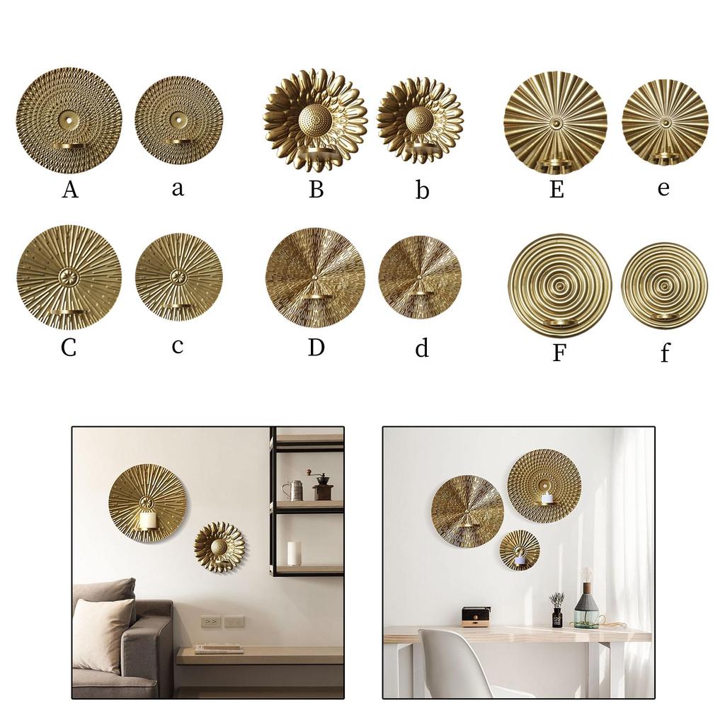 Metal Wall Sconce Candle Holder Decor, Wall Mounted Candle Sconces Holder for