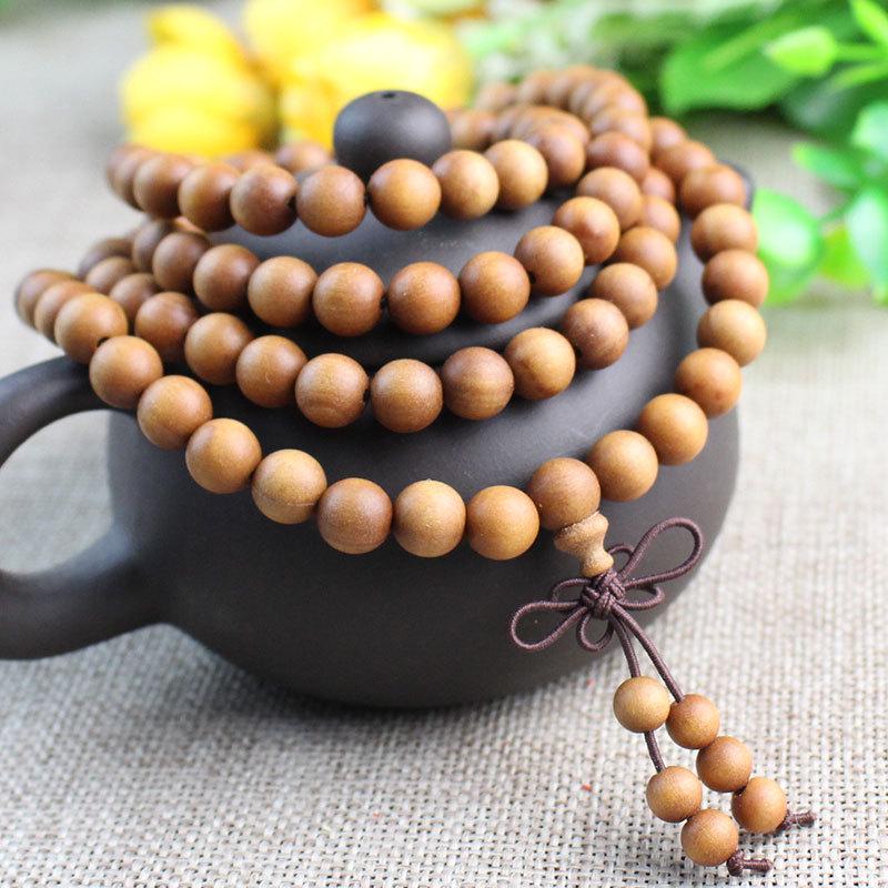 Sandalwood Rosary Bracelets: 108 Beads for Men & Women, Jewelry Gifts