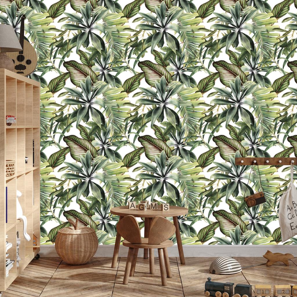 Banana Leaves Wallpaper for Living Room and Bedroom 50x1000