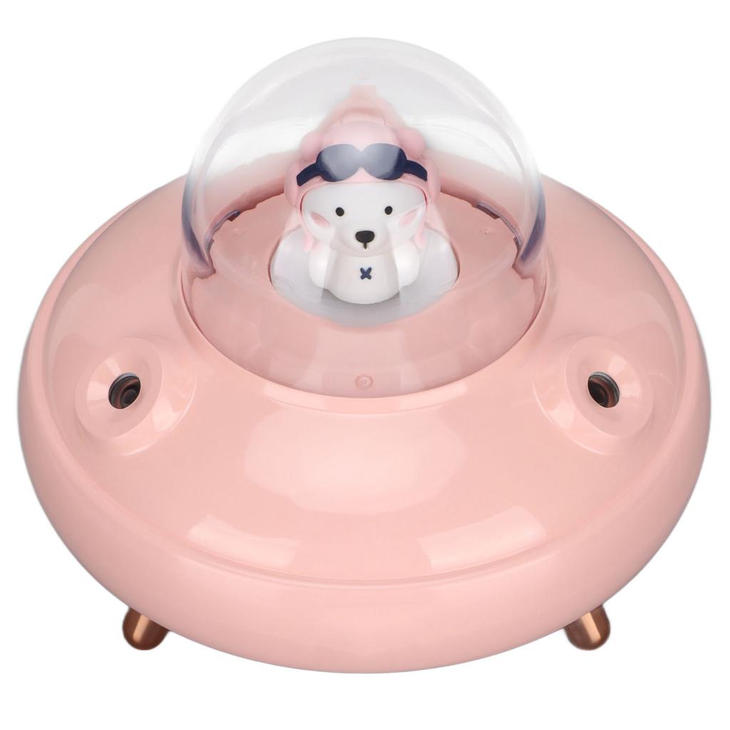 UFO Niedlicher Mini-Luftbefeuchter 500ml Doppeldüsen Kleiner Kaltnebel-Luftbefeuchter für Büro Reise Schlafzimmer Babyzimmer Auto