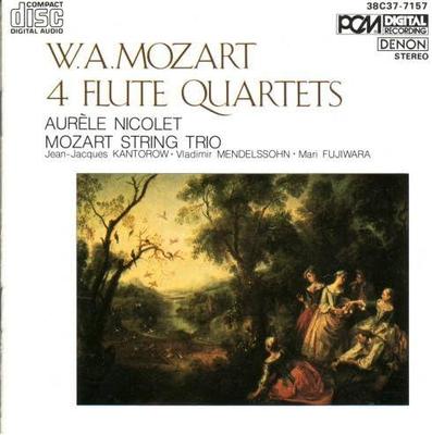 CD MOZART, NICOLET; MOZART STRING TRIO - Flute Quartets 1-4 38C377157 Non Japan Classical Used