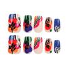 French Fake Nials Long Square Press on Nails Fashion Nail Tips Damen Mädchen