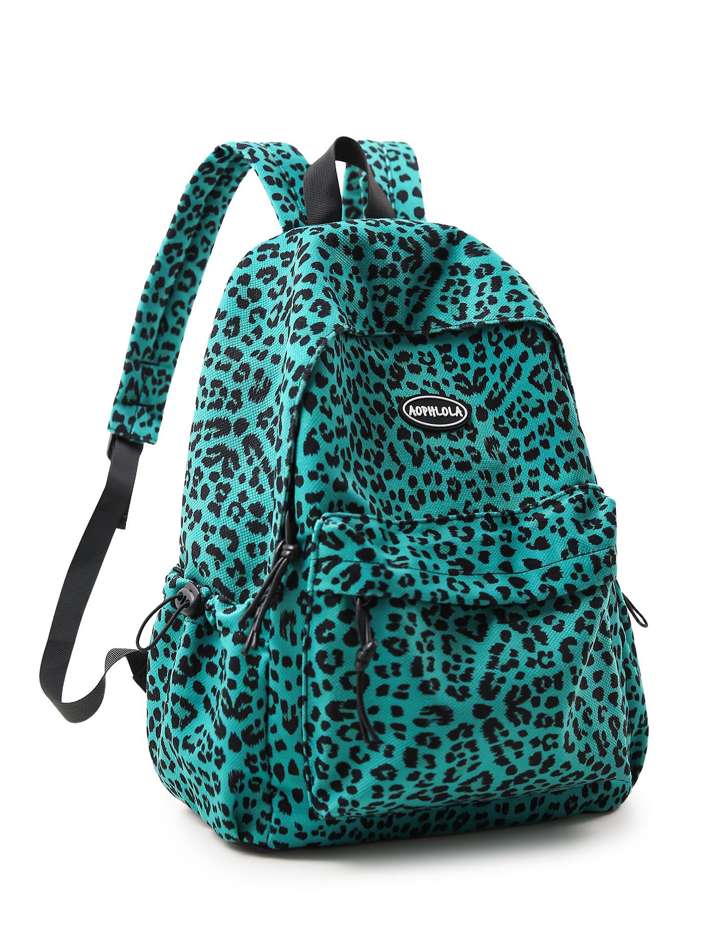 Skolas soma retro leoparda apdrukas mugursoma