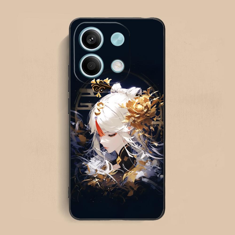 Game GI Ningguang Matte TPU Mobile Phone Case for Xiaomi Redmi Note 14 13 12 11 S Pro Plus 4G 5G Colorful Printing Cover