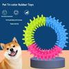 Cute Dog Toys Training Flying Discs Pet Ring Spiky Circle Ring Dog Bite-Chew Molar Cleaning Tooth Pet Supply Toy Dog Accessories