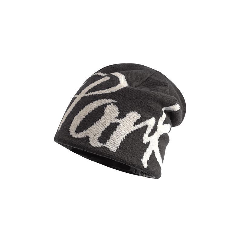 Autumn And Winter Warm Double-Layer American Wool Cold Hat Versatile Pullover Knitted Hat Outdoor Thickened Stack Hat