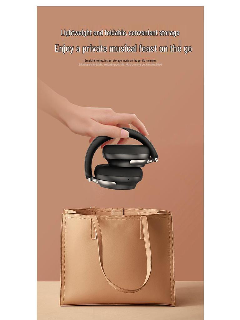 Bluetooth ANC Over-Ear Headphones: Long-lasting, Wireless, No Delay, Foldable