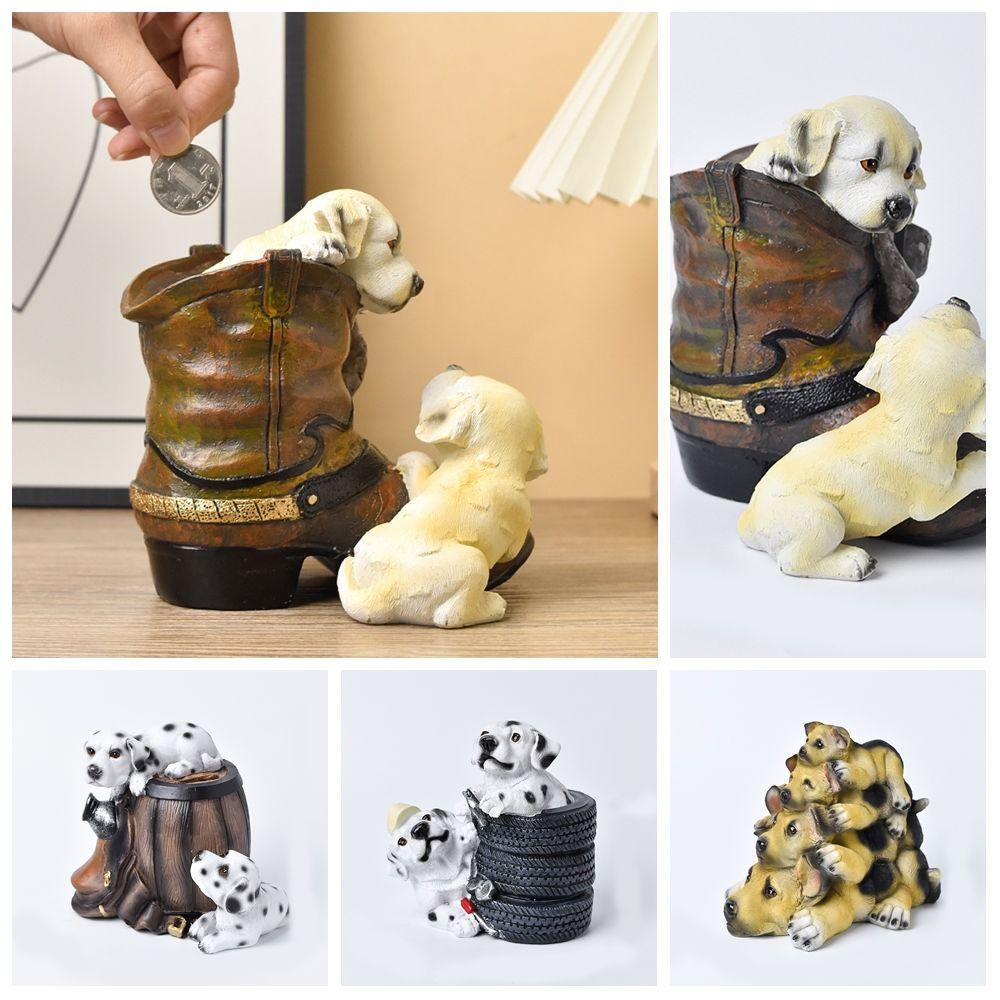 Decorative Dog Piggy Bank Large Capacity Zodiac Dog Ornaments Cute Cartoon Money Boxes  Home Decor