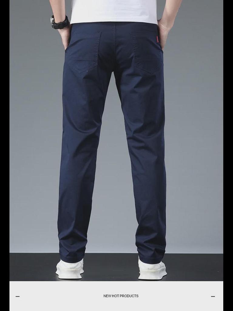 Pánské luxusní úzké strečové ležérní kalhoty 2023 – moderní, univerzální business styl