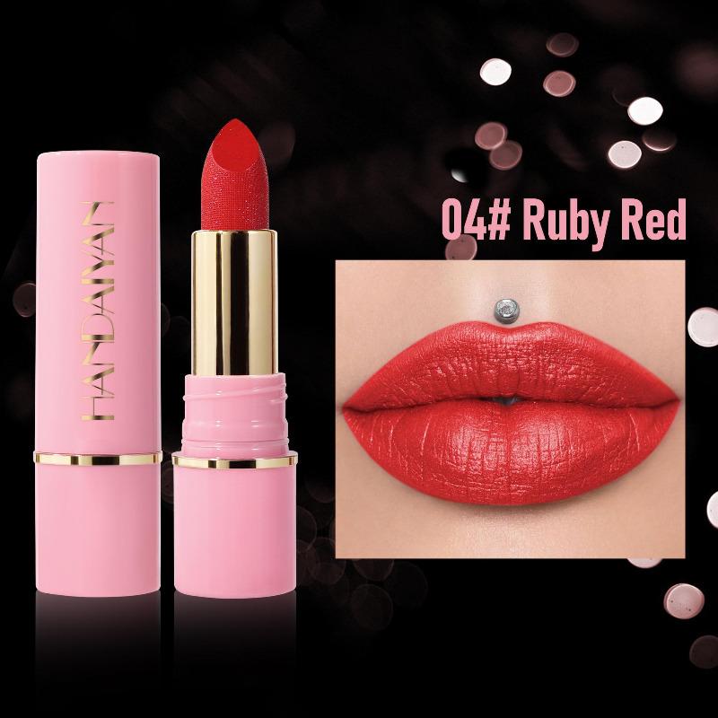 Rossetto perlescente lucido diamante Rossetto esplosivo Rossetto paillettes Rossetto glitterato lucido fine a lunga tenuta, impermeabile e idratante