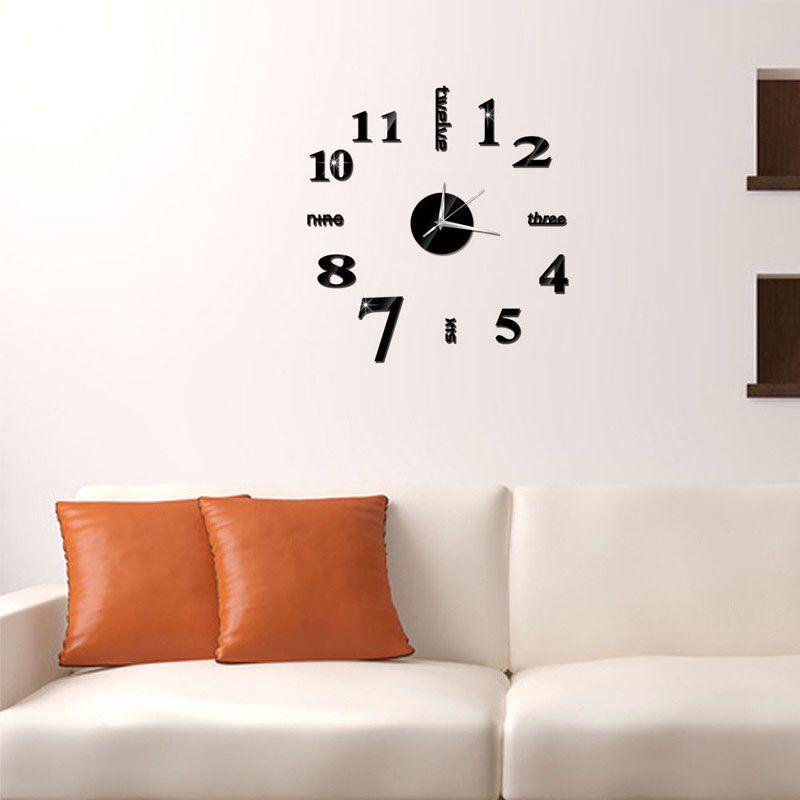 Modern Diy Analog 3d Mirror Surface Number Wall Clock Sticker For Home Decor