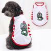 Spring and summer new dog cat pet clothes mesh dinosaur vest outdoor sunscreen