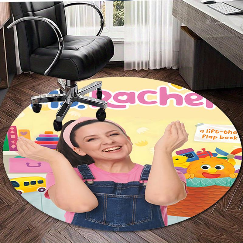 1pc Ms Rachel3 Design Printed Area Round Carpet for Bedroom Living Room Home Decor Rugs Mat Non Slip Mat Rug for Bedside