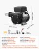 Fuel Transfer Pump 230V, 16 GPM 60 L/min, AC Electric Oil Transfer Pump for Diesel Kerosene Biodiesel, with Auto Fuel Nozzle & 2 Hoses, 45 ft/13.7 m