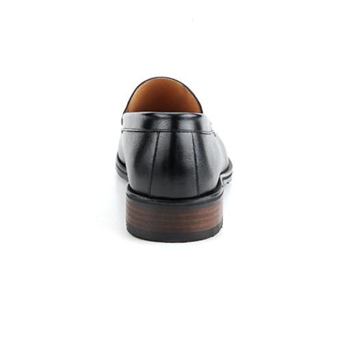 Roshoeman 8063 Loafer Slip-Ons Black Kip