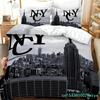 3D Print New York City Nachtzicht Beddengoed Set Dekbedovertrek Bedset Dekbedovertrek Kussensloop Dekbed King Queen Size Jongens Volwassene