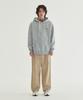 Small Logo Fleece-Lined Hoodie Melange Gray