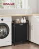 VASAGLE Laundry Basket, Laundry Hamper, Pull-Out and Removable Laundry Bag, Shelf, Metal Frame, 65L, 50 x 33 x 72 cm, Rustic Brown and Black