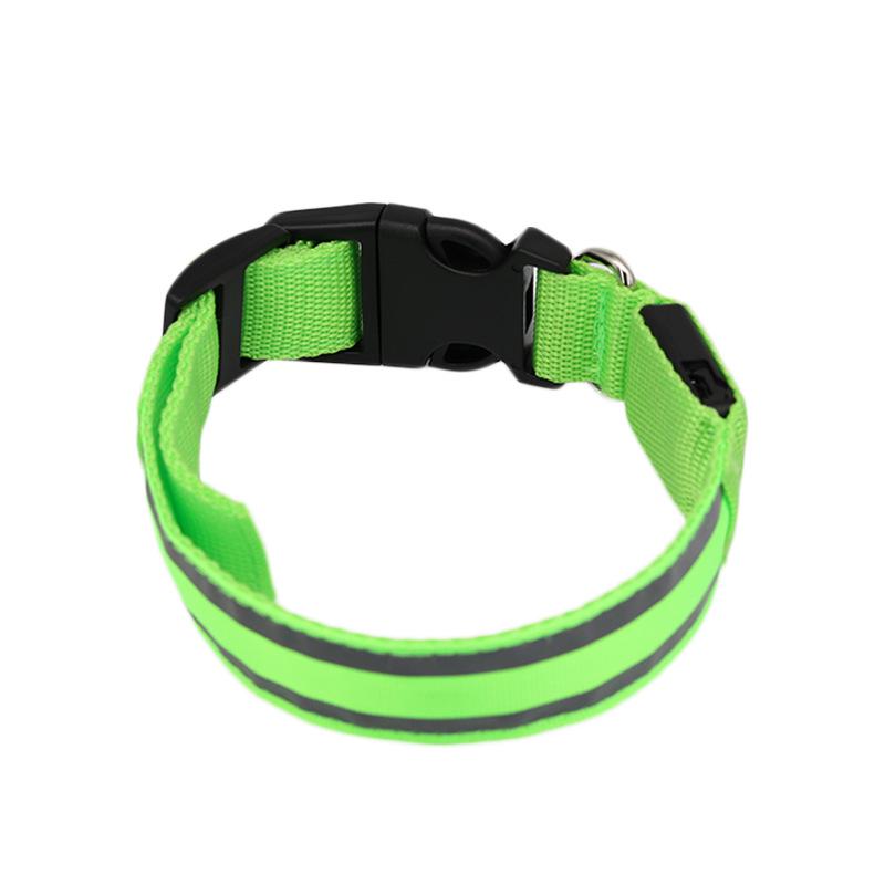Rechargeable Luminous Reflective Dog Collar for Nighttime Walks