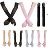 Protection Mesh Opera Prom Transparent Gloves Long Sheer Seamless Mitten Finger Pantyhose Gloves