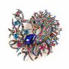 Luxurious and Exquisite Zircon-Encrusted Plant Rose Brooch for Women Elegant Party Clothing Brooch Jewelry Accessories Gift