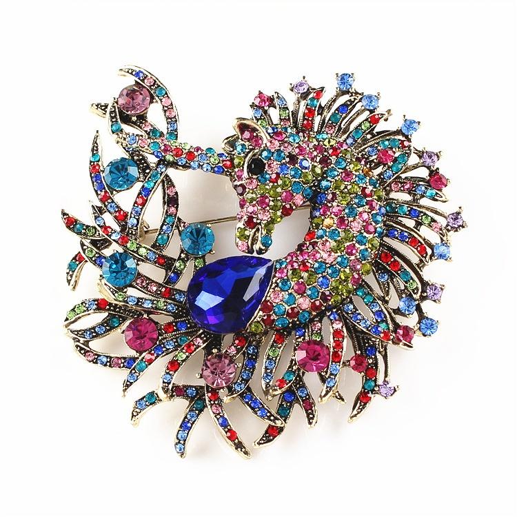 Luxurious and Exquisite Zircon-Encrusted Plant Rose Brooch for Women Elegant Party Clothing Brooch Jewelry Accessories Gift