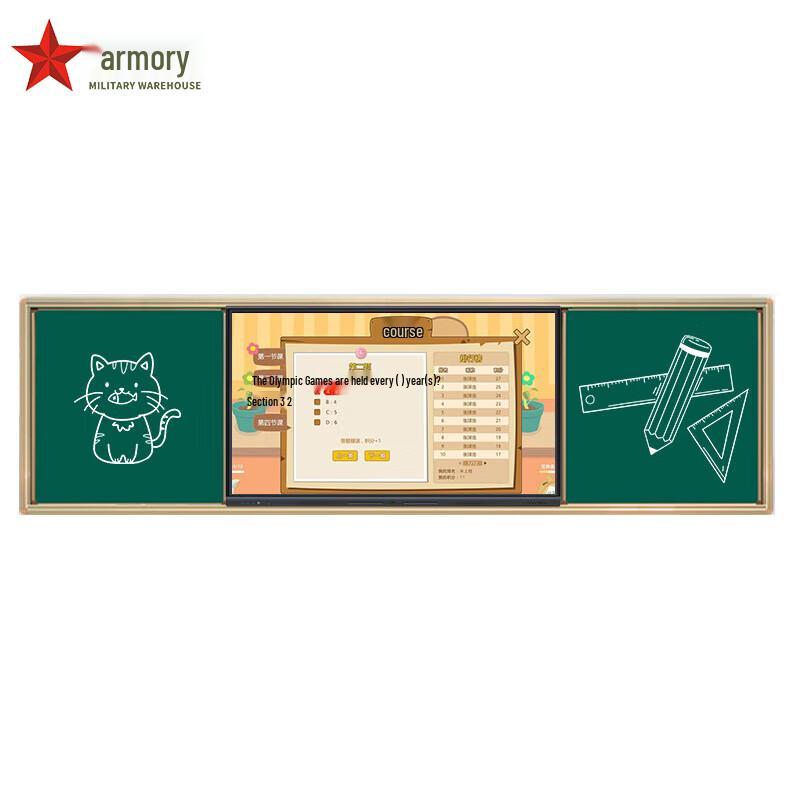 Interactive Smart Whiteboard with Sliding Blackboard