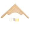 Staffa da Parete Triangolare in Legno Massello Finitura Naturale Rustica Staffa di Supporto per Mensole Galleggianti Decorative Minimalista Moderna