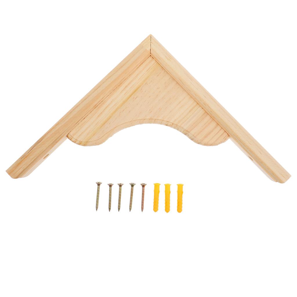 Staffa da Parete Triangolare in Legno Massello Finitura Naturale Rustica Staffa di Supporto per Mensole Galleggianti Decorative Minimalista Moderna