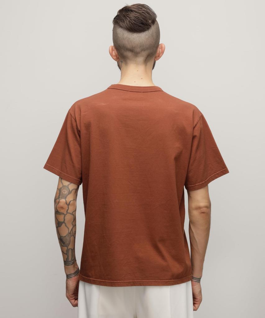 Schott NYC "EAGLE GLOBE" T-SHIRT, Herren, Größe S, Braun, 782-4134016