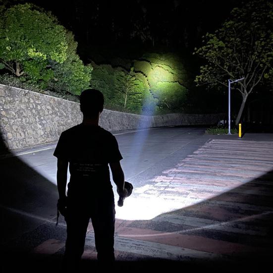 USB Rechargeable Searchlight High-Lumen Handheld Flashlight with Tripod Stand Waterproof Shockproof Outdoor Searchlight for Camping Hiking Emergency