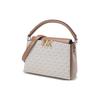 Michael Kors Karlie Classic Chain Color Block Monogram Print Commuter Fashion Design Leather Shoulder Crossbody Tote Bag Small 32F1GCDC1B-149