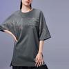 Li Ning Round Neck Printed Loose Casual Short Sleeve T-Shirt Unisex Tops Gray AHSS100-2