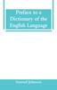 Libro Preface To a Dictionary of the English Language
