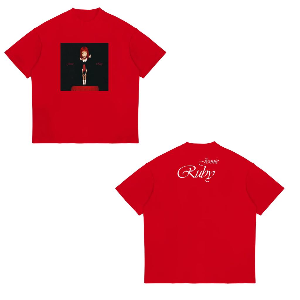 Jennie Ruby Album Printing TShirt Jennie Pretty Girl Unisextra Tshirt Unisex Fan Gift Tee Women Cotton High Quality Soft Top