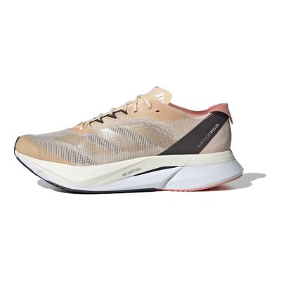 Adizero Boston 12 Ammortizzazione in Mesh Confortevole Antiscivolo Low-Top Piastra in Carbonio Scarpe da Corsa per Maratona Sneaker Unisex Beige IF6535