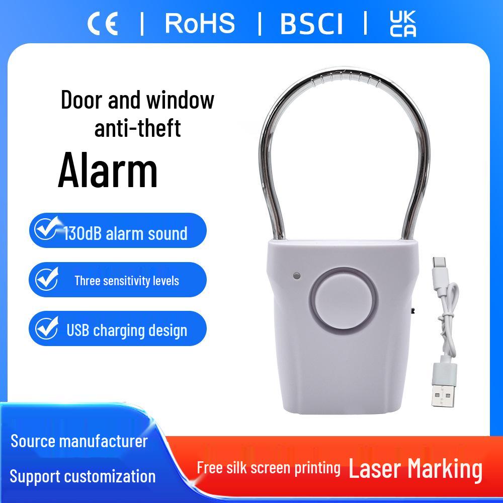 Rechargeable 130dB Personal Anti-theft Door/Window Alarm