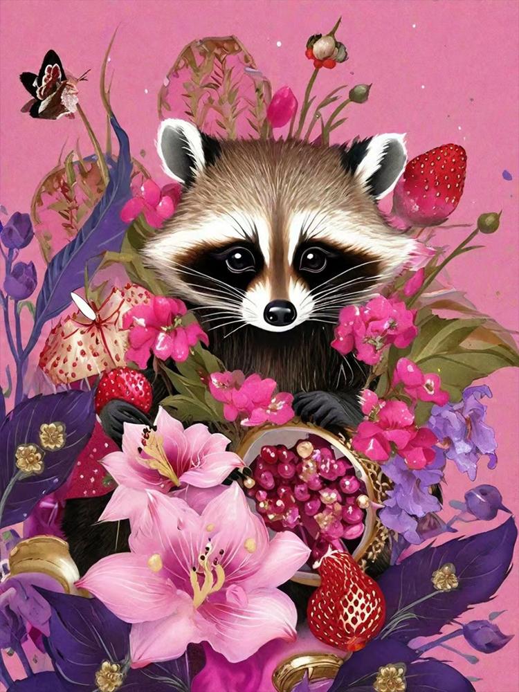5D Diamond Painting Flower Animal Panda Landscape Painting Full Round Square Inlaid Jewelry Cross Embroidery Home Decoration