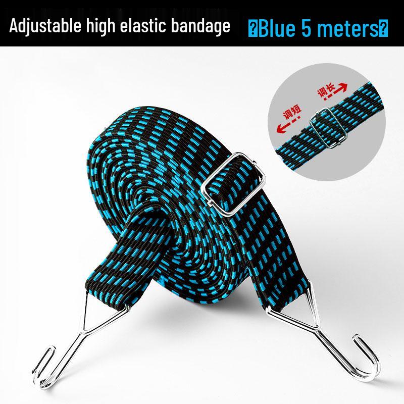 Motorcycle Tie-Down Rope, Helmet Strap, Elastic Band, Bundling Rope for Bicycles and E-Vehicles