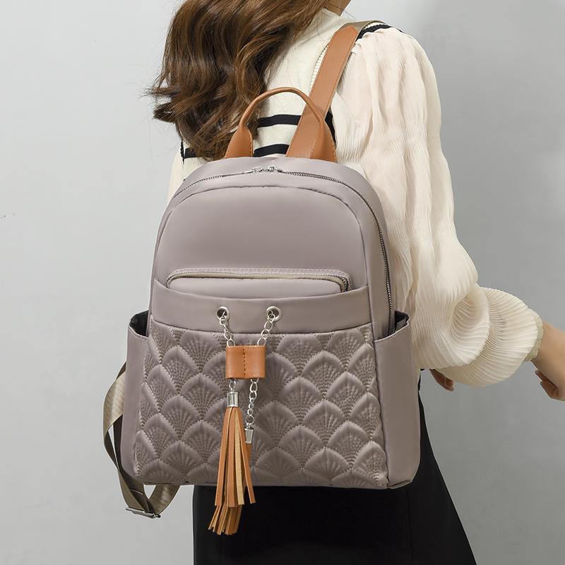 Dámský látkový batoh Oxford Látkový batoh Fashion Tassel Travel Backpack