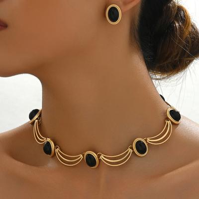 Women's Necklaces Earrings Set Hypo-allergenic Dazzling Necklace and Earrings for Bridesmaid Wedding Masquerade