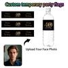 30pcs Custom 30 40 50 60 70th Birthday Party Bottle Sticker with Personalised Face Photo  for Adult Birthday Party Decorations